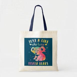 Tote Bag Juste une fille qui aime Koala ours aquarelle