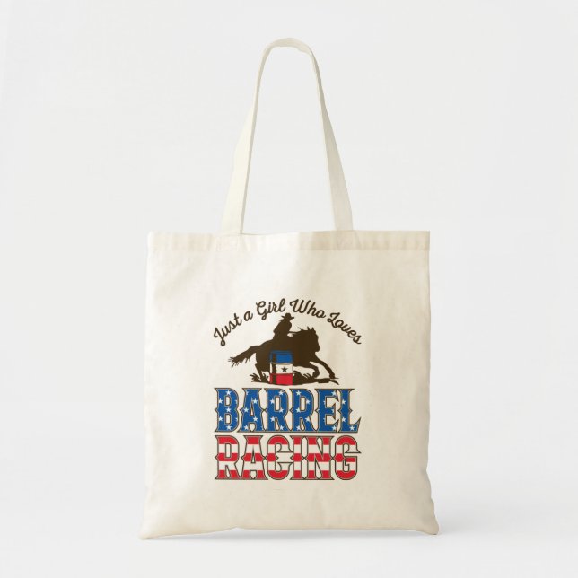 Tote Bag Juste une fille qui aime la course en baril (Devant)