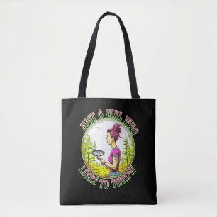 Tote Bag Juste une fille qui aime lancer Disk Golf