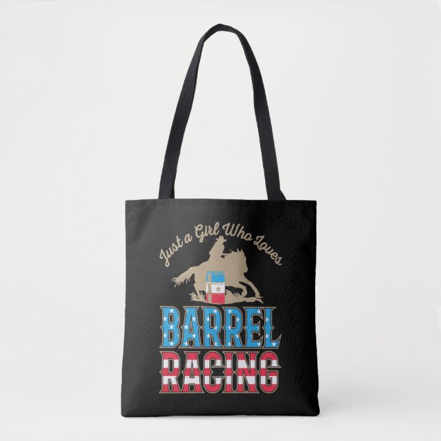 Tote Bag Juste une fille qui aime le barrel racing (Devant)