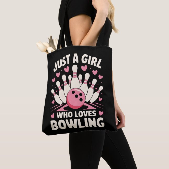 Tote Bag Juste une fille qui aime le bowling (De près)
