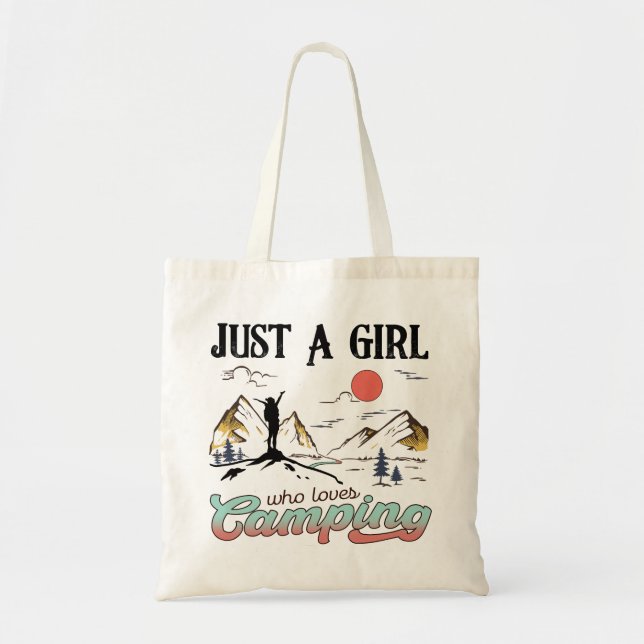 Tote Bag Juste Une Fille Qui Aime Le Camping (Devant)