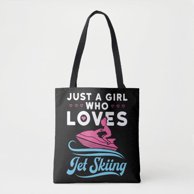 Tote Bag Juste une fille qui aime le Jet Ski (Devant)