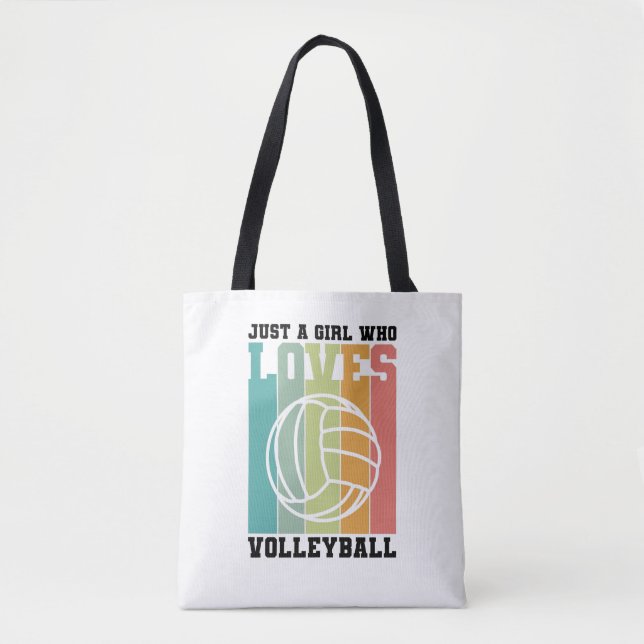 Tote Bag Juste une fille qui aime le volleyball (Devant)