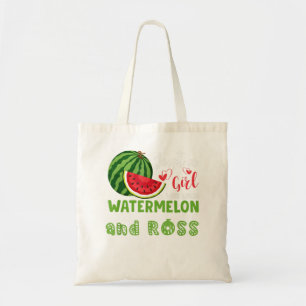 TOTE BAG JUSTE UNE FILLE QUI AIME LE WATERMELON ET ROSS