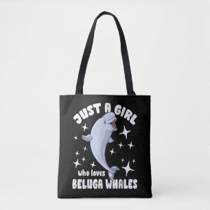 Tote Bag Juste une fille qui aime les baleines blanches