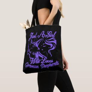 Tote Bag Juste une fille qui aime les bergers allemands