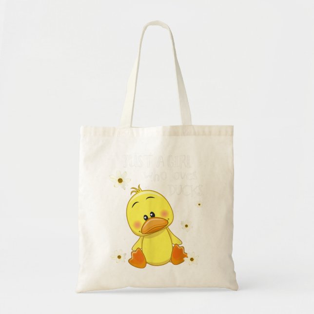 Tote Bag Juste une fille qui aime les canards - mignonne Am (Devant)
