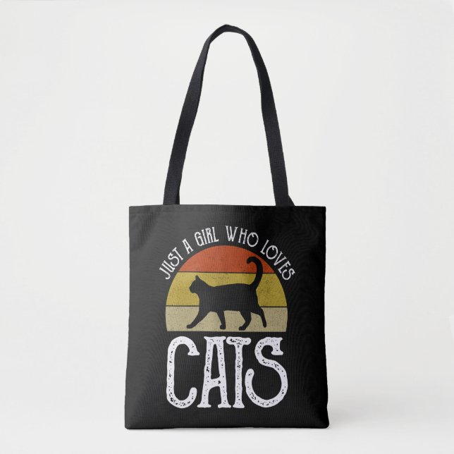 Tote Bag Juste Une Fille Qui Aime Les Chats (Devant)