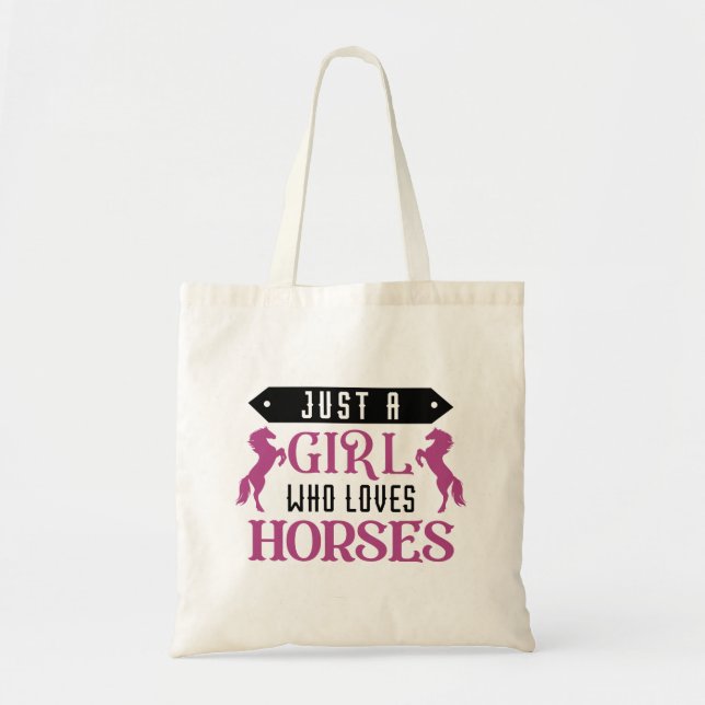 Tote Bag Juste Une Fille Qui Aime Les Chevaux (Devant)