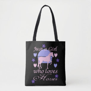 Tote Bag Juste une fille qui aime les chevaux