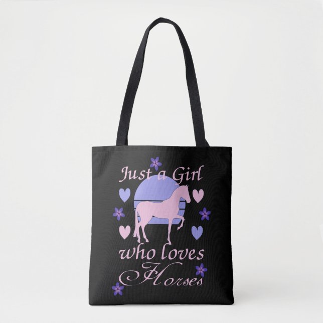 Tote Bag Juste Une Fille Qui Aime Les Chevaux (Devant)