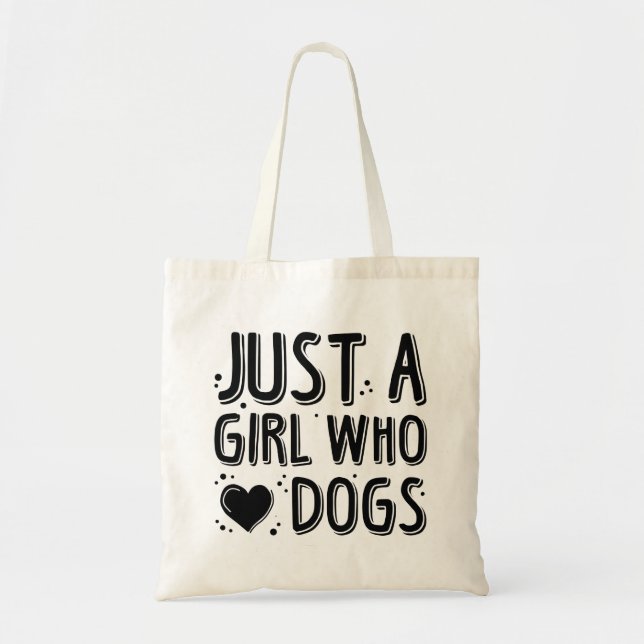 Tote Bag Juste Une Fille Qui Aime Les Chiens (Devant)