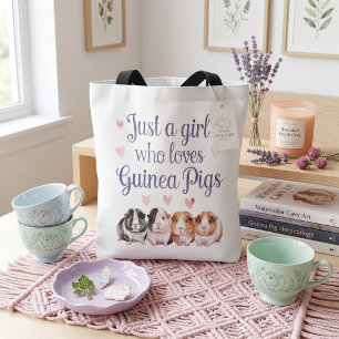 Tote Bag Juste une fille qui aime les cochons d'Inde Coch