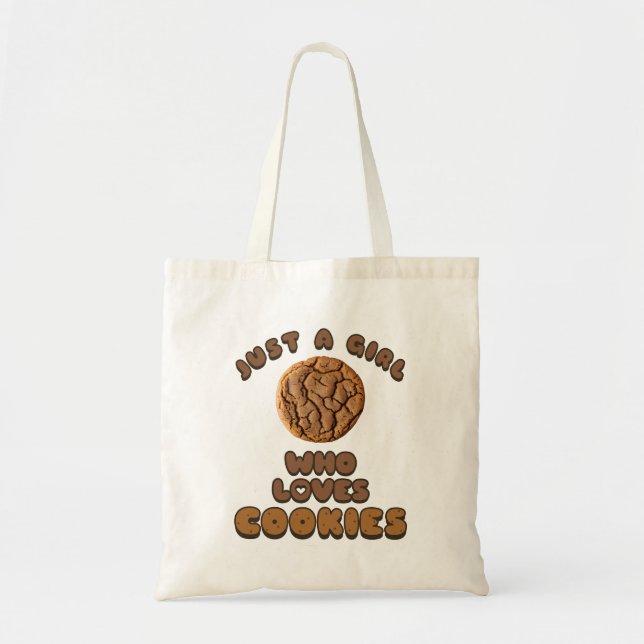 Tote Bag Juste une fille qui aime les cookies (Devant)