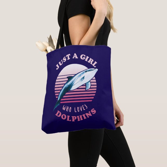 Tote Bag Juste Une Fille Qui Aime Les Dauphins (De près)