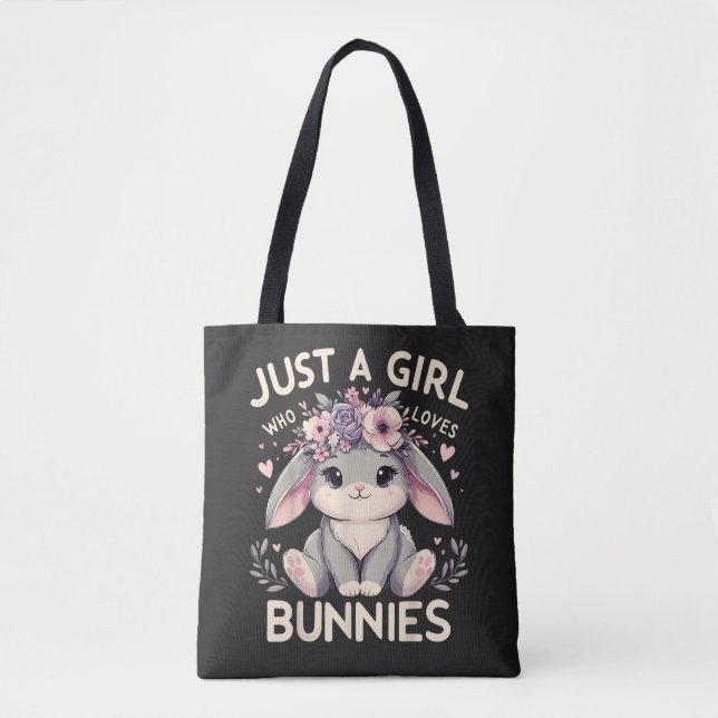 Tote Bag Juste Une Fille Qui Aime Les Lapins (Devant)
