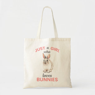 Tote Bag Juste une fille qui aime les lapins mignon cadeau