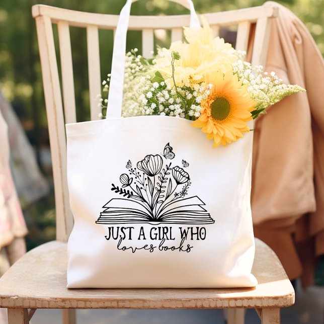 Tote Bag Juste une fille qui aime les livres (Créateur téléchargé)