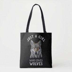 Tote Bag Juste une fille qui aime les loups