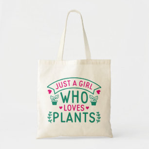 Tote Bag Juste une fille qui aime les Plantes