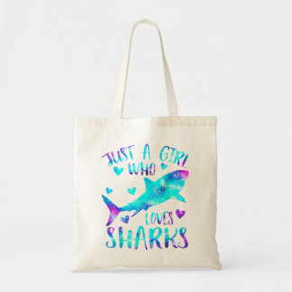 Tote Bag Juste une fille qui aime les requins Galaxy Shark