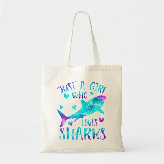 Tote Bag Juste une fille qui aime les requins Galaxy Shark  (Devant)