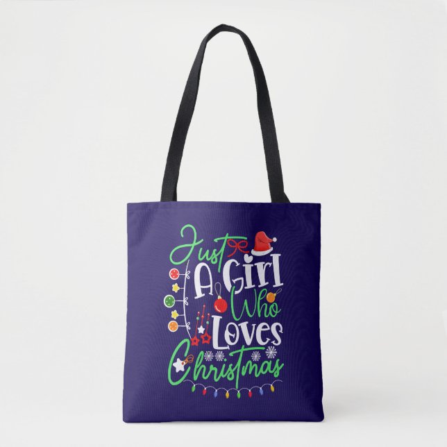Tote Bag Juste Une Fille Qui Aime Noël (Devant)