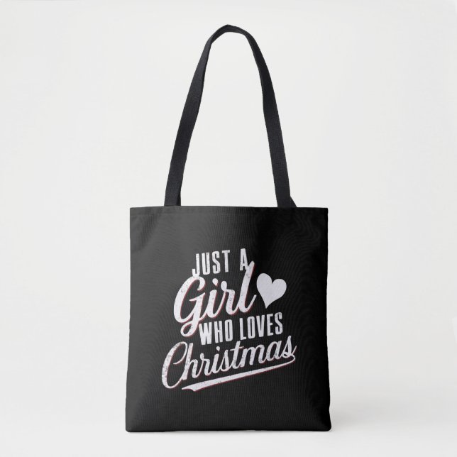 Tote Bag Juste une fille qui aime Noël (Devant)