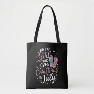 Tote Bag Juste Une Fille Qui Aime Noël En Juillet D'été
