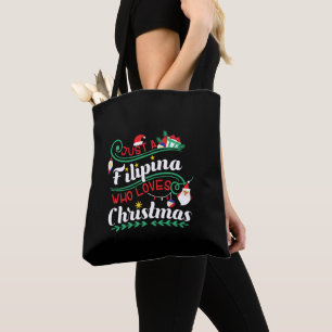Tote Bag Juste une Philippine qui aime Noël
