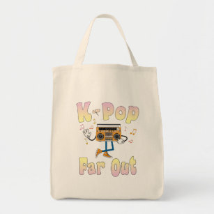 Tote Bag K-Pop est loin sur une boombox rétro