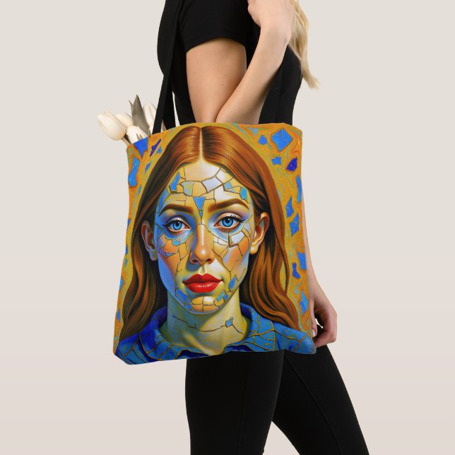 Tote Bag « Kaela » - Motif d'un passé (De près)