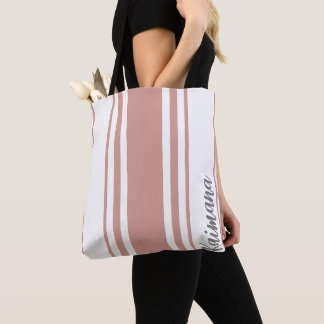 Tote Bag Kaimana Monogramme Rayures Minimalistes