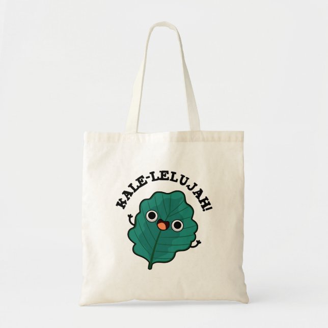 Tote Bag Kale-lelujah Funny Veggie Kale Pun (Devant)