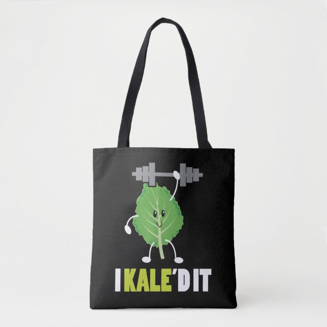 Tote Bag Kaled It - Fitness Vegan Végétarien Kale Gym (Devant)
