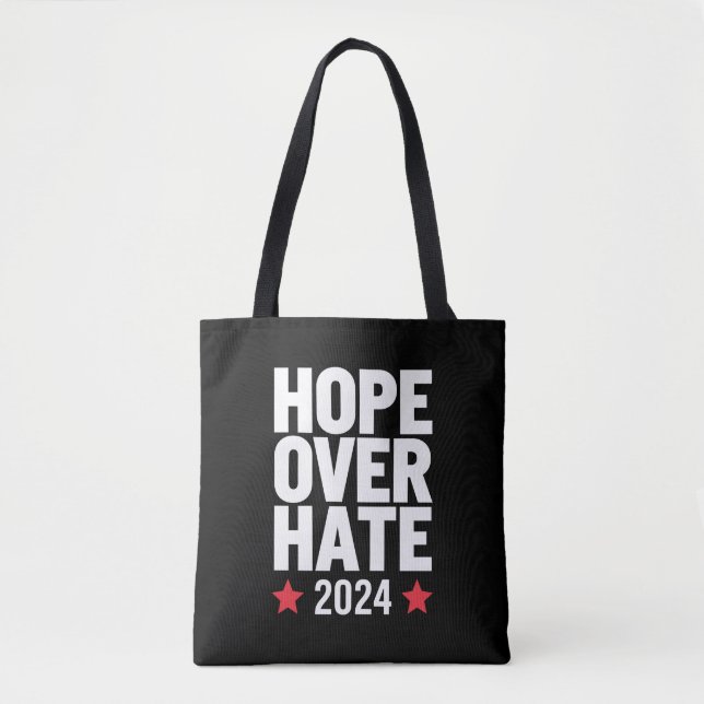 Tote Bag Kamala Harris 2024 - Espoir sur la haine président (Devant)