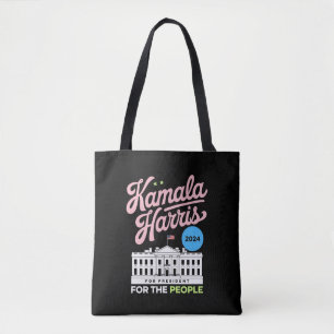 Tote Bag Kamala Harris 2024 Vote Démocrate Social Bleu 