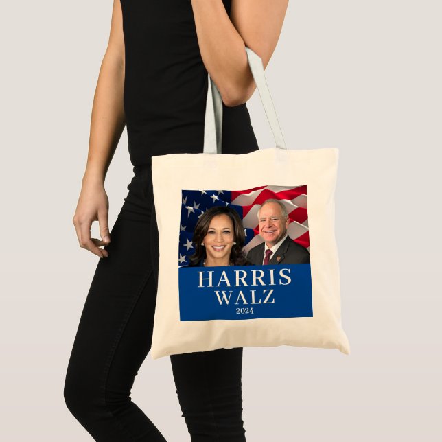 Tote Bag Kamala Harris Et Tim Walz 2024 (Devant (produit))