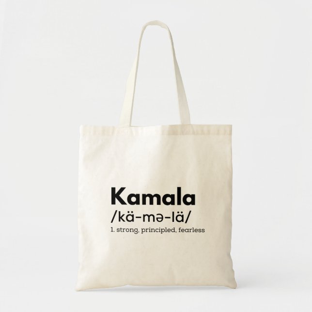 Tote Bag Kamala Harris, Kamala 2020 Définition T Shirt, Off (Devant)