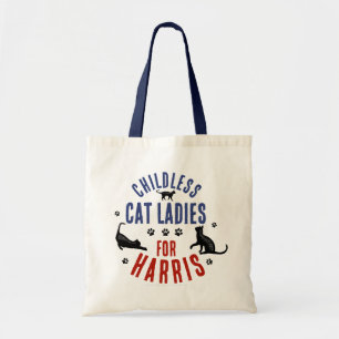 Tote Bag Kamala Harris Présidente 2024 Femmes chats sans en