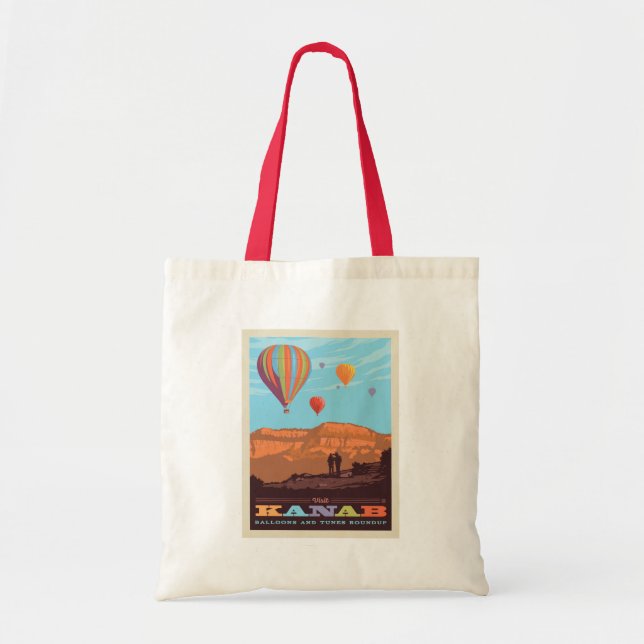 Tote Bag Kanab, Utah | Ballons Et Roundup De Tunes (Devant)