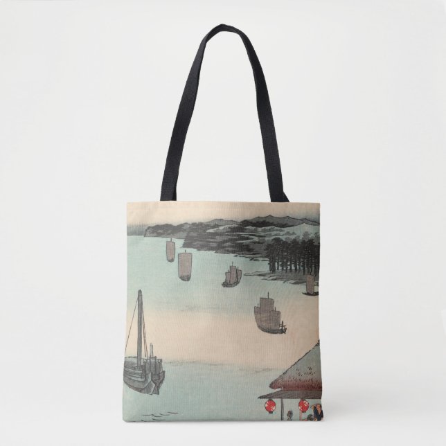 Tote Bag Kanagawa, Japon : impression de blocs de bois Vint (Devant)
