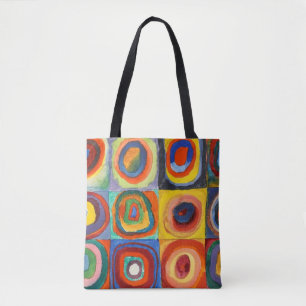 Tote Bag Kandinsky - Carrés aux cercles concentrés