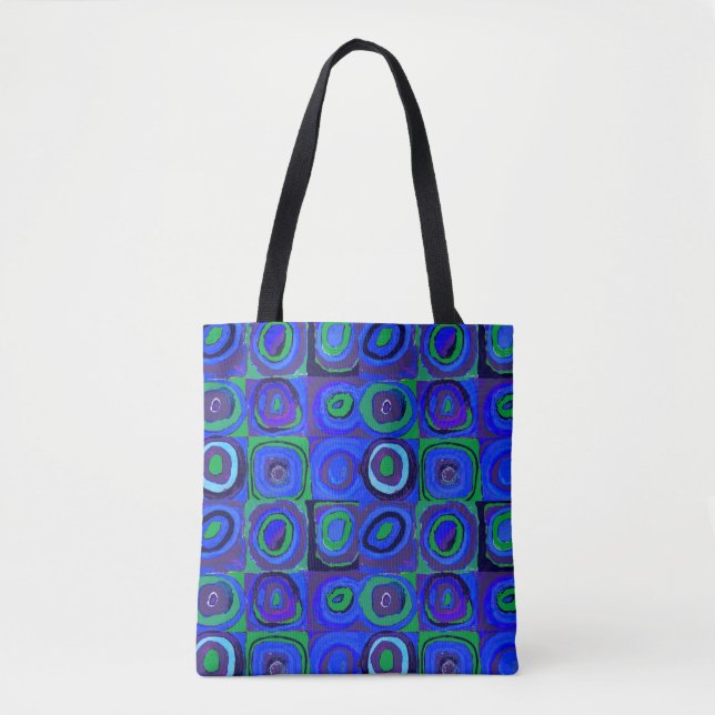 Tote Bag Kandinsky Farbstudie Carrés Bleus Cercle Carré  (Devant)