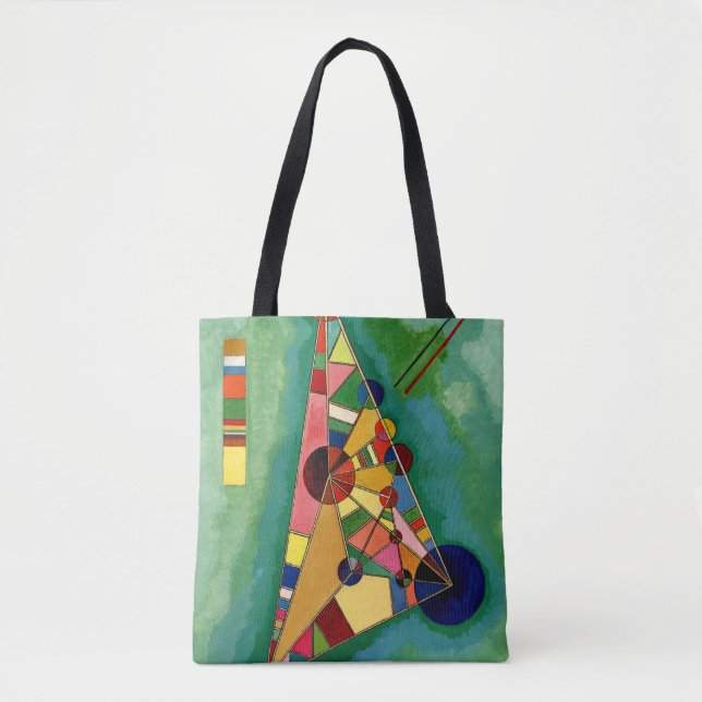 Tote Bag Kandinsky - Triangle multicolore (Devant)