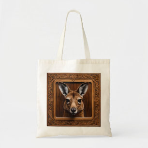 Tote Bag Kangaroo en bois 3D australien