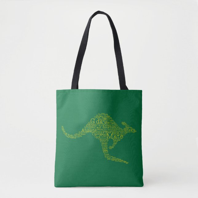 Tote Bag Kangourou en argot australien (Devant)