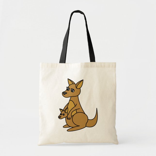 Tote Bag Kangourou et Joey mignons (Devant)