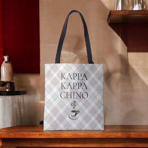 Tote Bag Kappa Kappa Chino Drôle Lover café Plaid